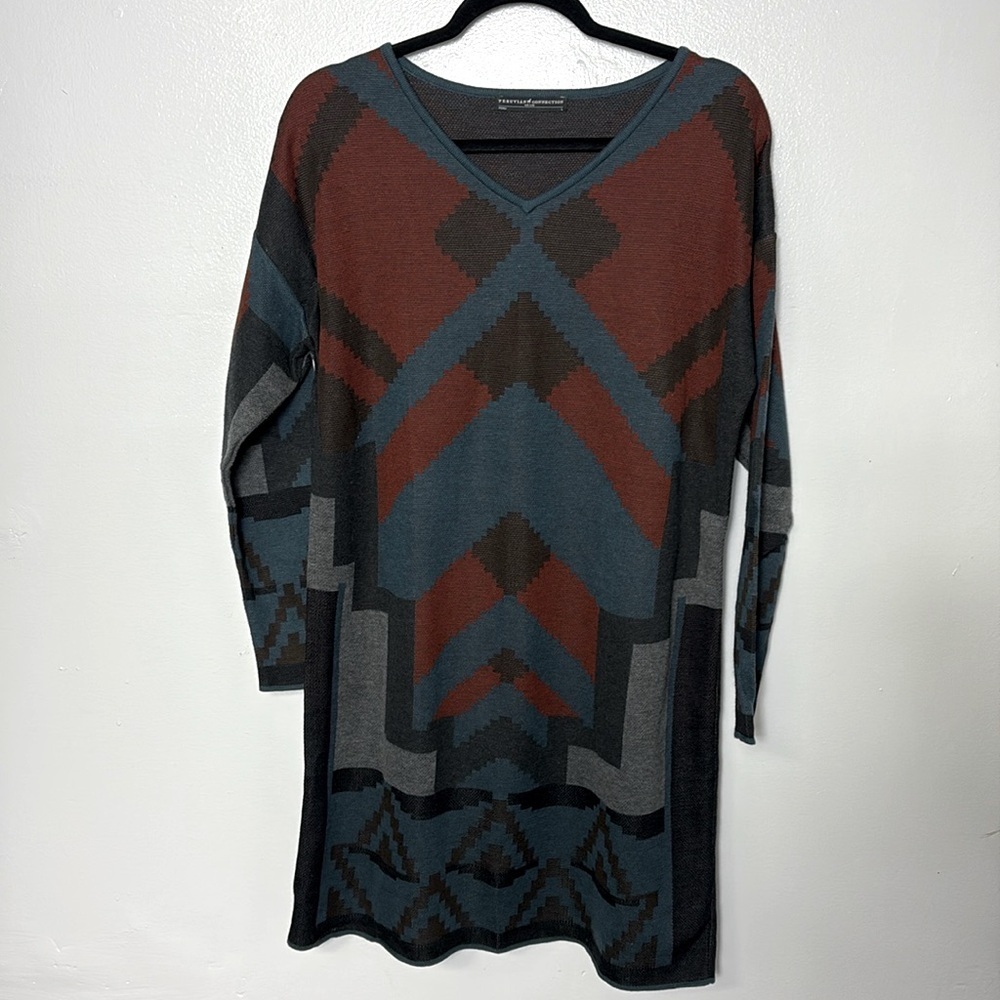 Peruvian Connection Pima Cotton Sweater Dress Tunic SzL